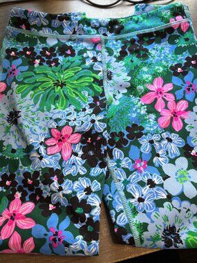 Lilly Pulitzer Girls Floral Leggings in Pink, Blue, Green, Black Soiree All Day